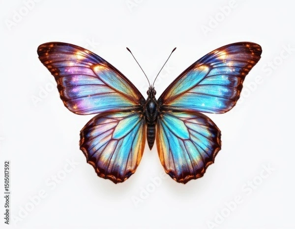 Fototapeta Iridescent Butterfly with Open Wings