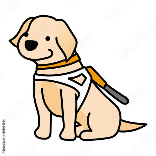 Obraz たれ耳の盲導犬