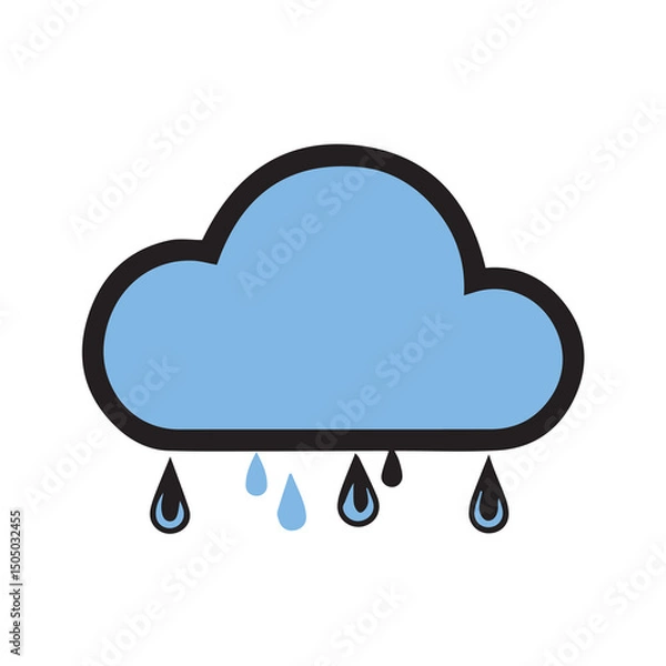 Obraz Simple cloud with rain drops