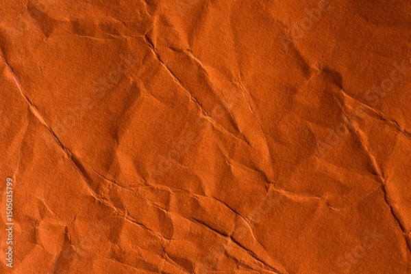 Obraz Orange crinkle paper background.