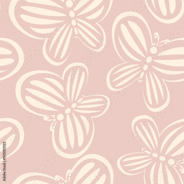 Fototapeta Butterfly Pastels Seamless Pattern Design