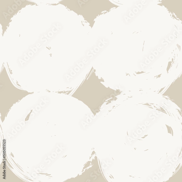 Fototapeta Neutral Colour Abstract Brush Strokes Seamless Pattern Design