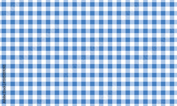 Obraz Seamless Checkered Pattern Blue White Background