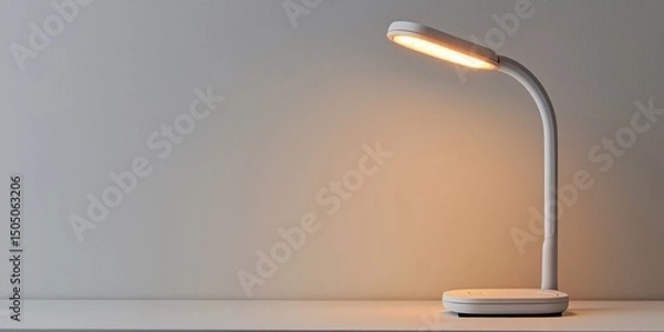 Fototapeta Mini cordless rechargeable desk lamp on white background