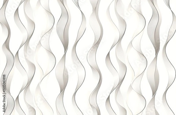 Fototapeta Abstract wavy lines pattern on white background