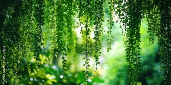Fototapeta Hanging Vines and Dense Greenery
