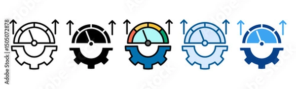 Obraz Performance Testing Icon Set Multiple Style Collection