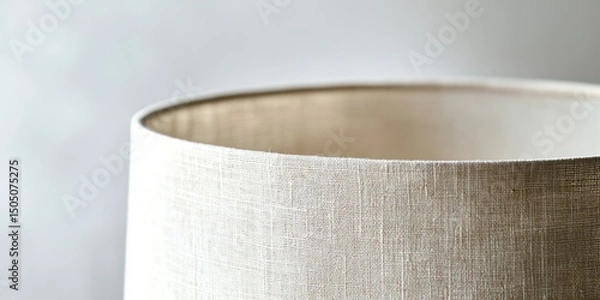 Fototapeta Replacement drum lampshade in linen on white background