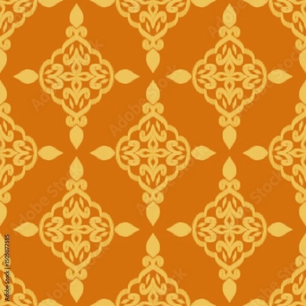 Obraz Geometric pattern with intricate shapes resembling stylized floral motifs