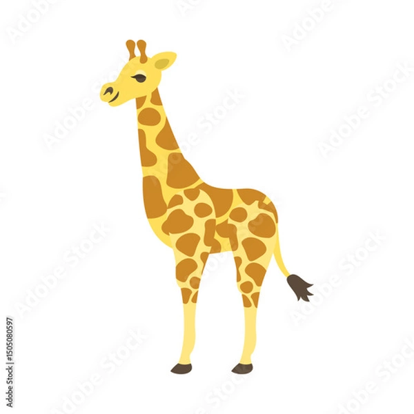 Obraz キリン。フラットなベクターイラスト。
Giraffe. Flat vector illustration.