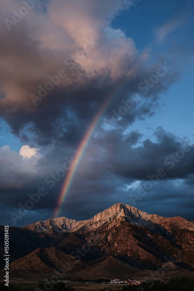 Obraz rainbow over the mountains