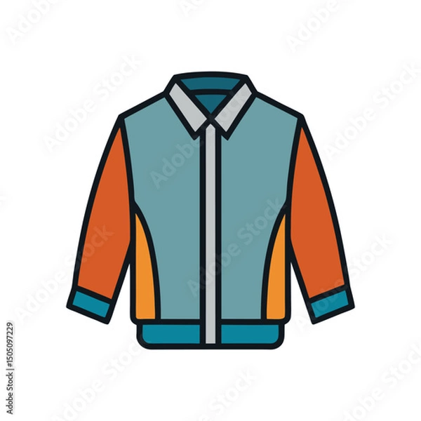 Obraz Jacket logo vector illustration isolated on white background