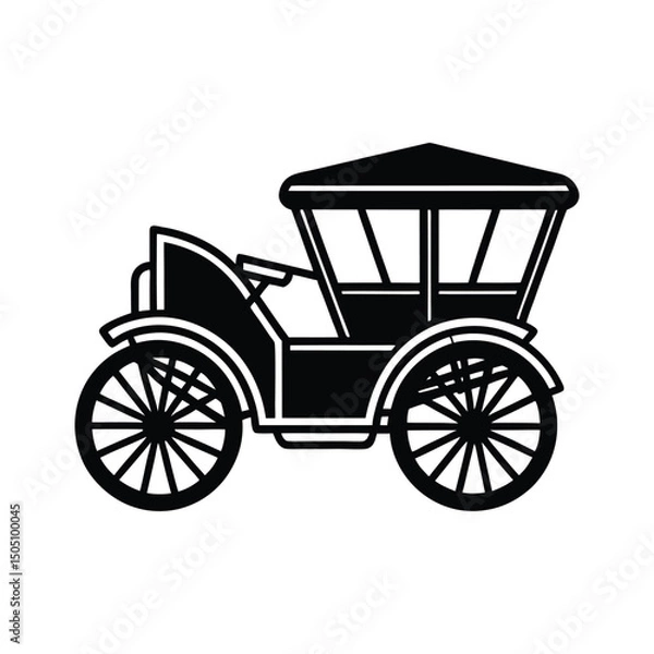 Obraz rickshaw logo vector illustration isolated on white background