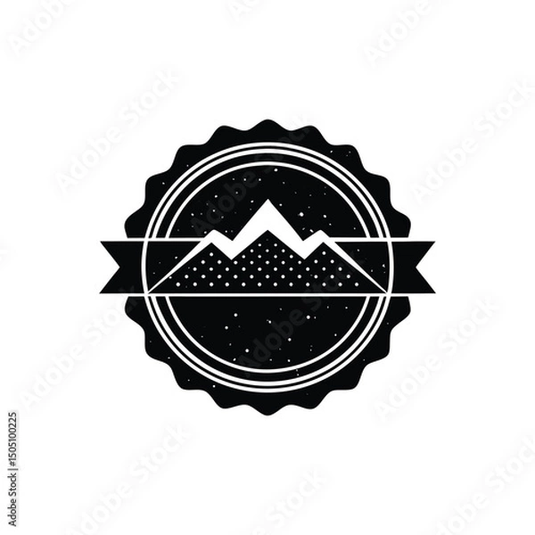 Obraz stamp with hand logo vector illustration isolated on white background