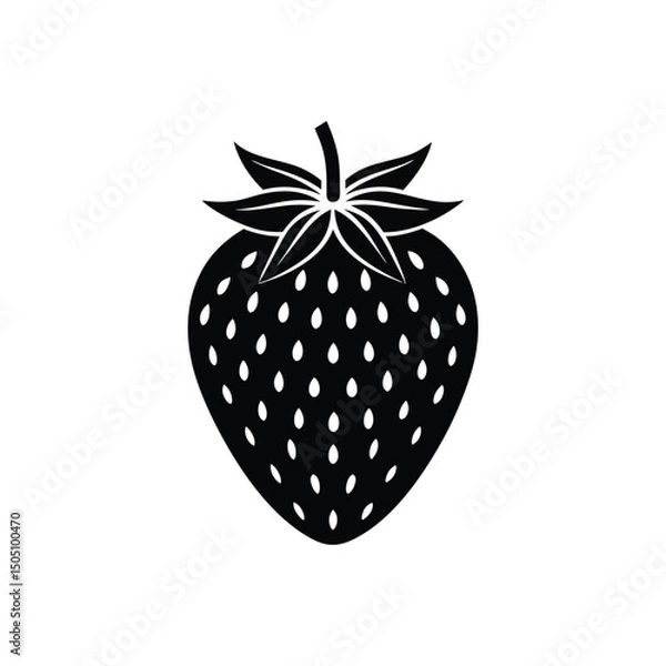 Obraz strawberry logo vector illustration isolated on white background