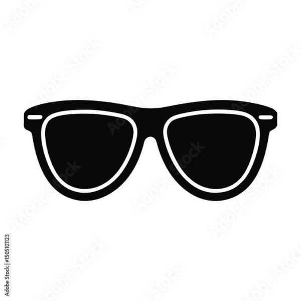 Obraz Sunglass clipart logo vector illustration isolated on white background