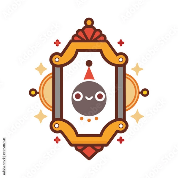 Obraz vintage frames and elements logo vector illustration isolated on white background