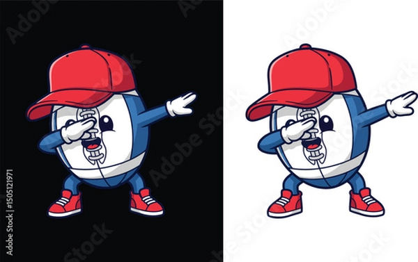 Obraz American Football Character Doing The Dab