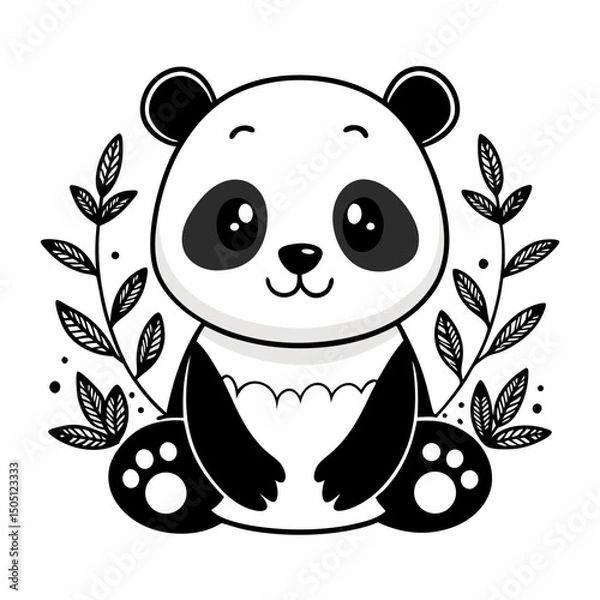 Obraz panda and bamboo