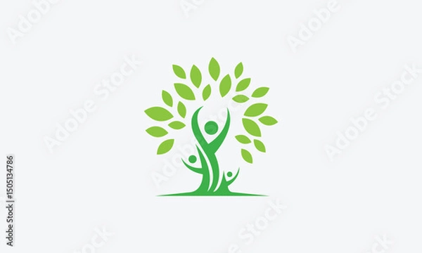 Obraz Monogram  nature tree logo template