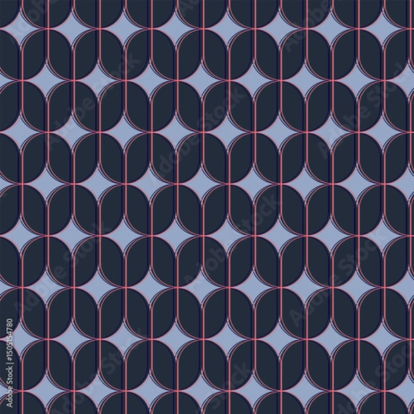 Obraz Seamless pattern with hand drawn ornament in style Art Deco. For wrapping paper, home decor other design projects