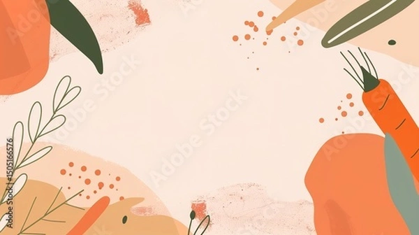 Obraz Food Festival Carrot Background: Orange Radiance Illuminates the Feast, Sketching a Dynamic Scroll of the Dance between Crisp Freshness and Creative Cuisine