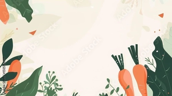 Obraz Food Festival Carrot Background: Orange Radiance Illuminates the Feast, Sketching a Dynamic Scroll of the Dance between Crisp Freshness and Creative Cuisine