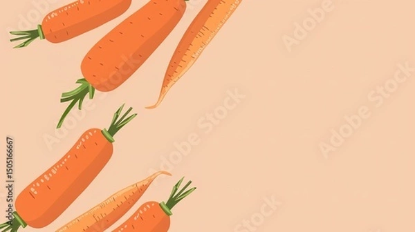 Obraz Food Festival Carrot Background: Orange Radiance Illuminates the Feast, Sketching a Dynamic Scroll of the Dance between Crisp Freshness and Creative Cuisine