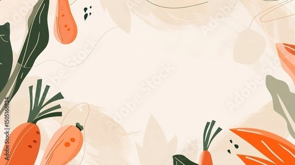 Obraz Food Festival Carrot Background: Orange Radiance Illuminates the Feast, Sketching a Dynamic Scroll of the Dance between Crisp Freshness and Creative Cuisine