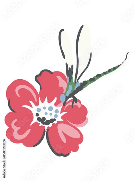 Obraz This stunning image showcases an intricate, abstract Indian floral design. Delicate, swirling patterns and vibrant, jewel-toned flowers dance across the canvas, set against a crisp, white background