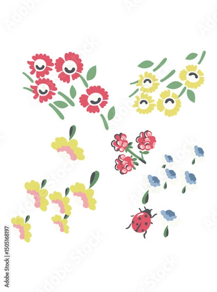 Obraz This stunning image showcases an intricate, abstract Indian floral design. Delicate, swirling patterns and vibrant, jewel-toned flowers dance across the canvas, set against a crisp, white background