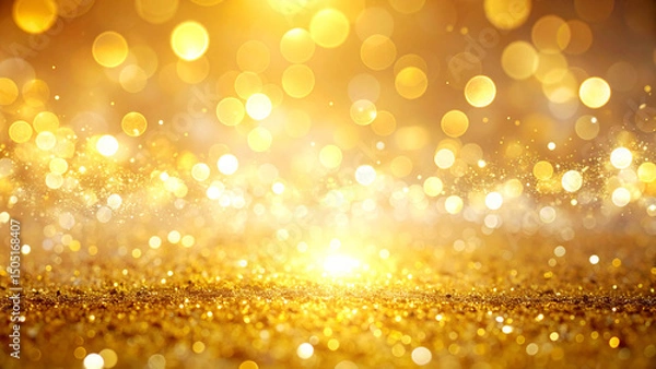Fototapeta ゴールドのキラキラの背景素材