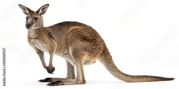 Fototapeta Mother kangaroo with her joey in the Australian wild