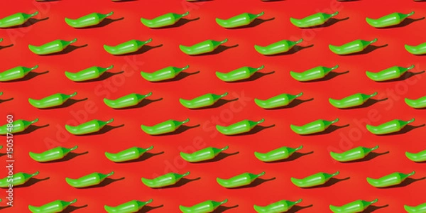 Fototapeta Pattern of pepper. 3d render.
