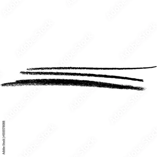 Fototapeta Handrawn crayon doodle, scribble line isolated png, black crayon abstract shap