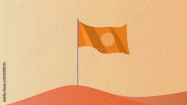 Fototapeta Republic Day Colored Flag Background: Myriad Banners Wave the National Flag, Painting a Magnificent Scroll of the Synchronization between Multicolored Splendor and Joyous Celebration