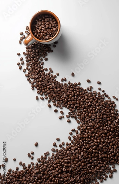 Obraz coffee beans and cup