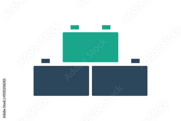 Obraz Building block icon. solid icon style. icon related to brand foundation. business elements vector illustration
