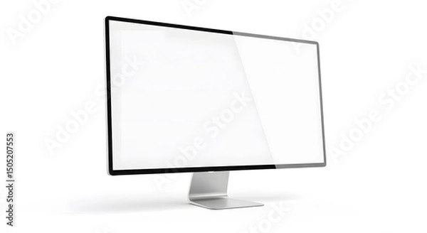 Fototapeta Modern Sleek Desktop Monitor High-Resolution Display Mockup for Design Presentations