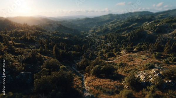 Obraz mountain landscape with fog