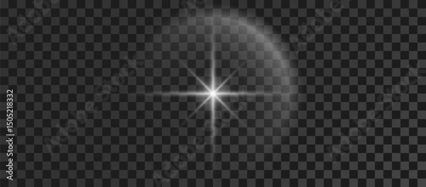 Fototapeta Magical glowing burst with sparkles, flares, and festive light rays. Overlay with vibrant explosion, party glow, and abstract shine. Perfect for celebration design.