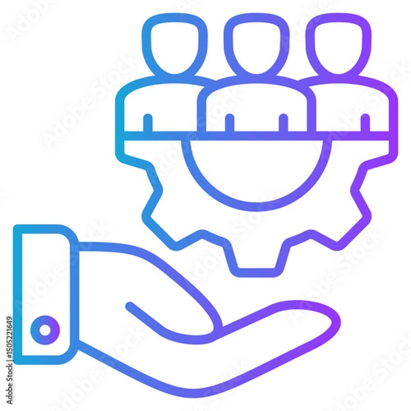 Fototapeta Management gradient color icon