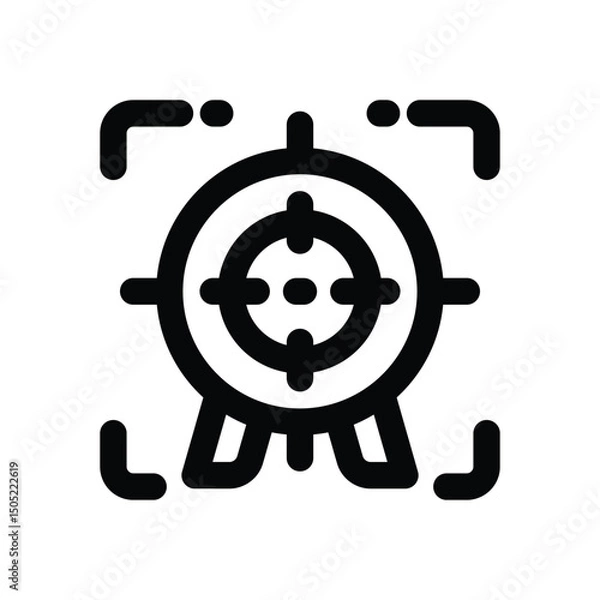 Fototapeta focus line icon. Clean and minimalist vector icon for websites, mobile apps, presentations, and logos. Fully scalable and customizable for any project.