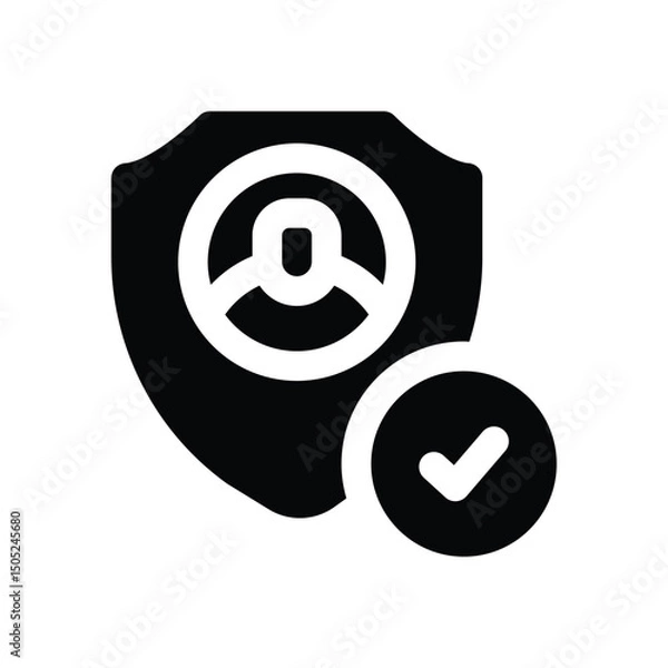 Fototapeta private life glyph icon. Strong and solid vector icon for websites, mobile interfaces, presentations, and visual branding. High quality and easy to edit.