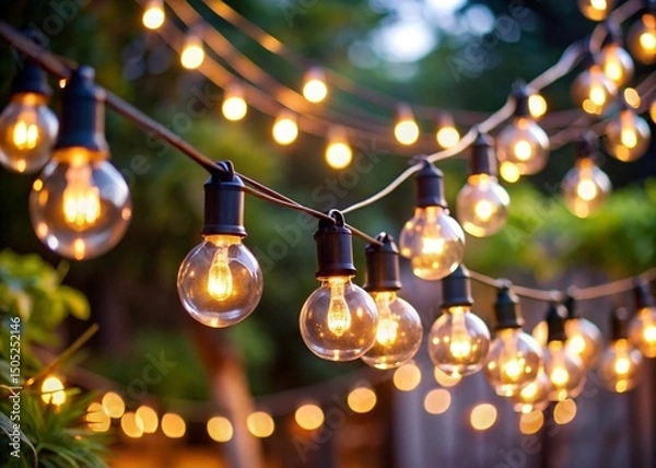Fototapeta Globe String Lights