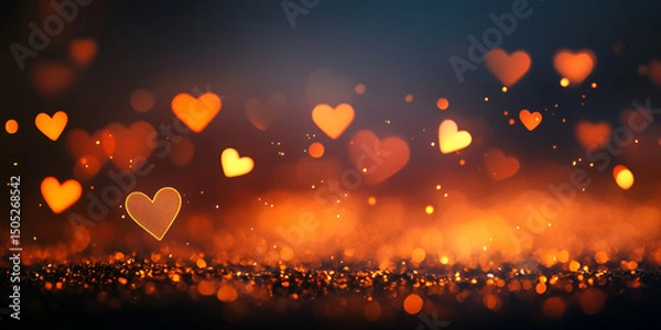Obraz Warm Light Clusters with Soft Glowing Effect Abstract Background
