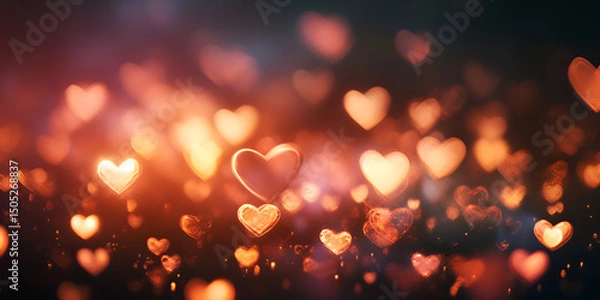 Obraz Warm Light Clusters with Soft Glowing Effect Abstract Background