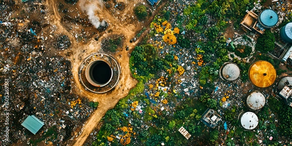 Obraz Waste to Energy Plant Operating Renewable Power Production