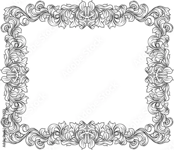 Fototapeta A crest coat coat of arms border heraldic frame design element