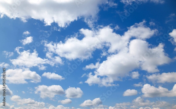 Obraz A beautiful blue sky with soft, white clouds, for an abstract background